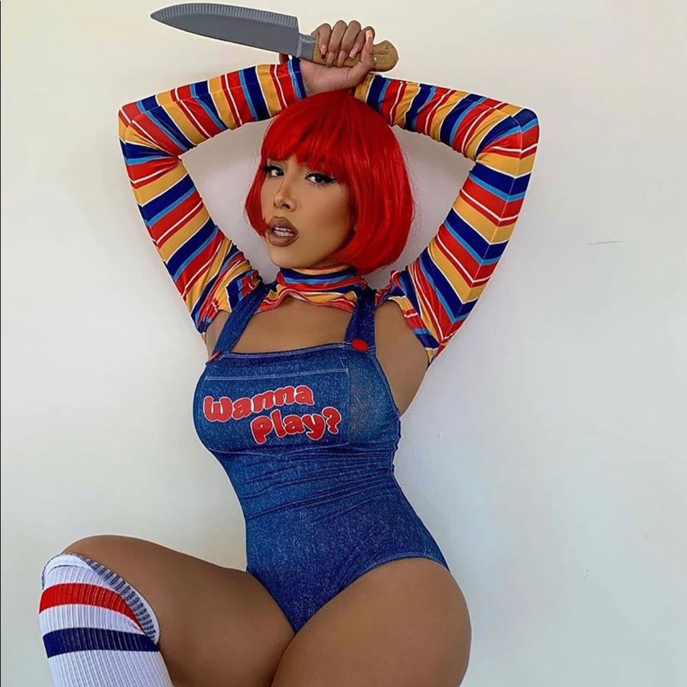 Wanna Play Evil Doll 5 Piece Costume Set Fashion Nova Halloween Costume